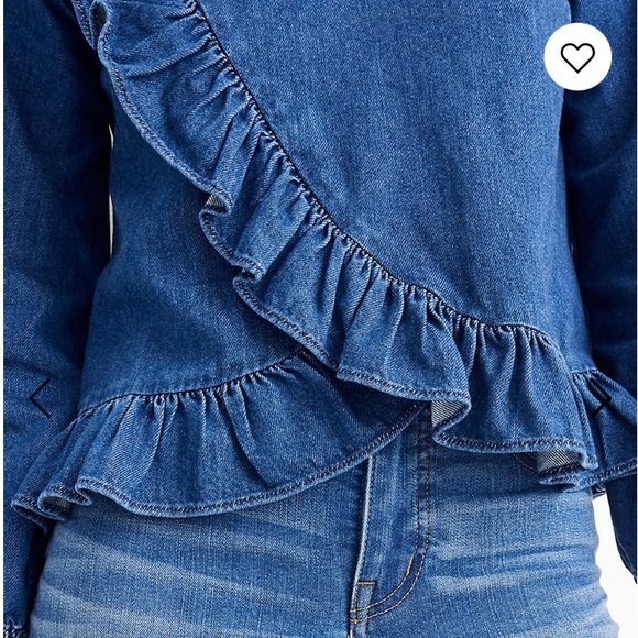 Denim Ruffle Top - Picture 4 of 12